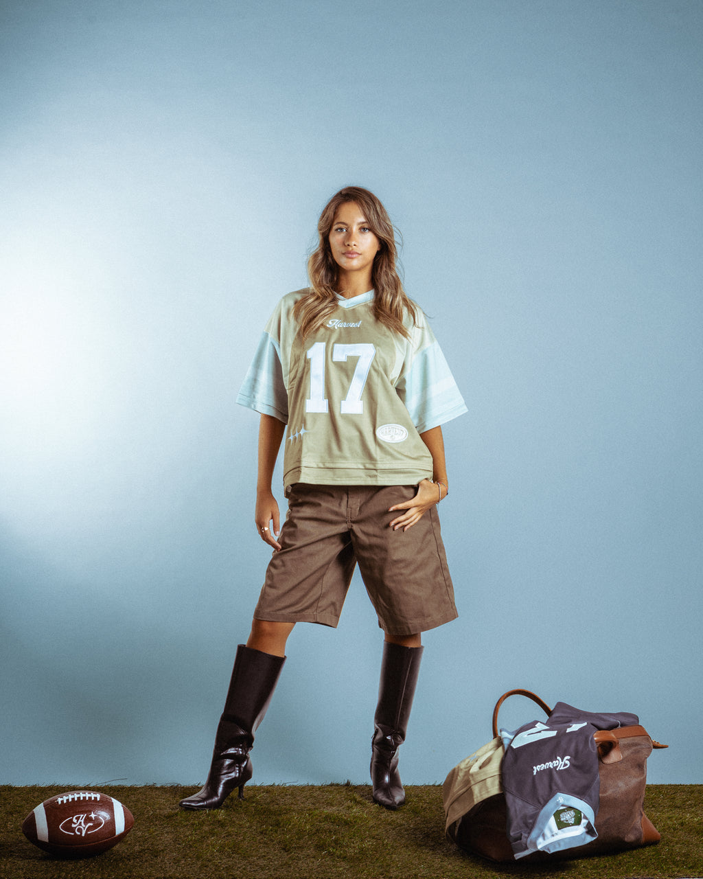 Triple Tone Cream American Football Jersey