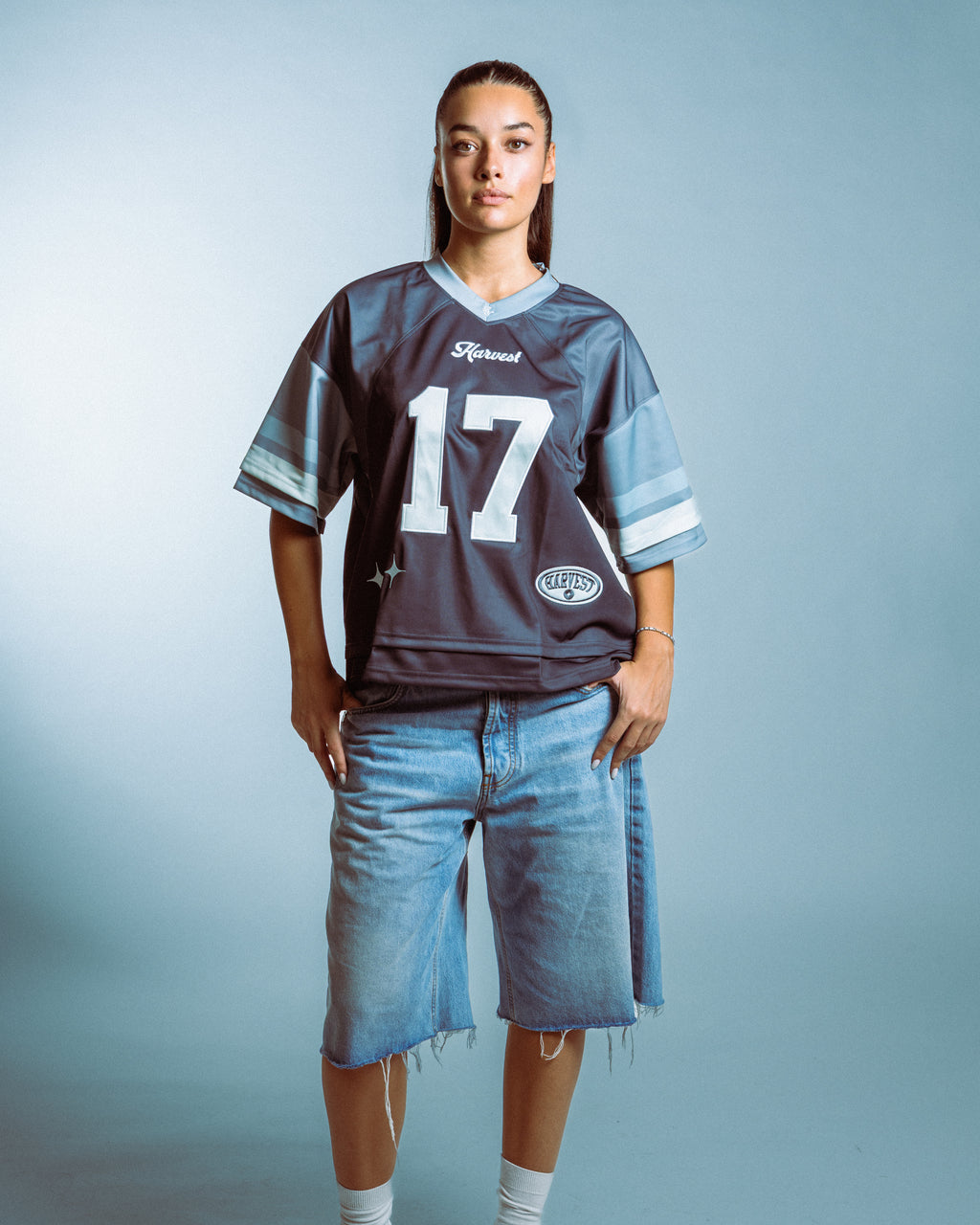 Triple Tone Grey American Football Jersey