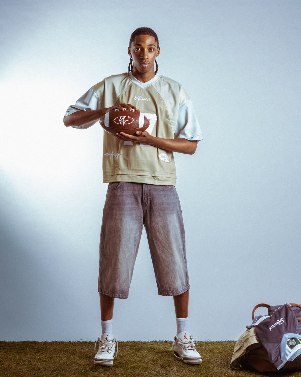 Triple Tone Cream American Football Jersey
