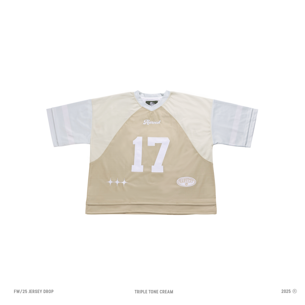 Triple Tone Cream American Football Jersey