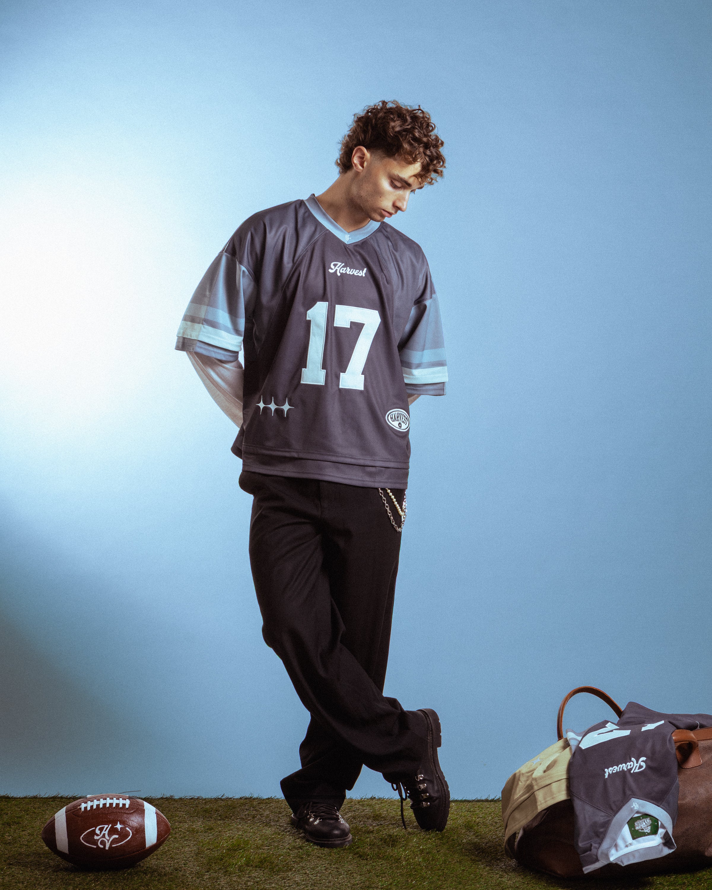 Triple Tone Grey American Football Jersey