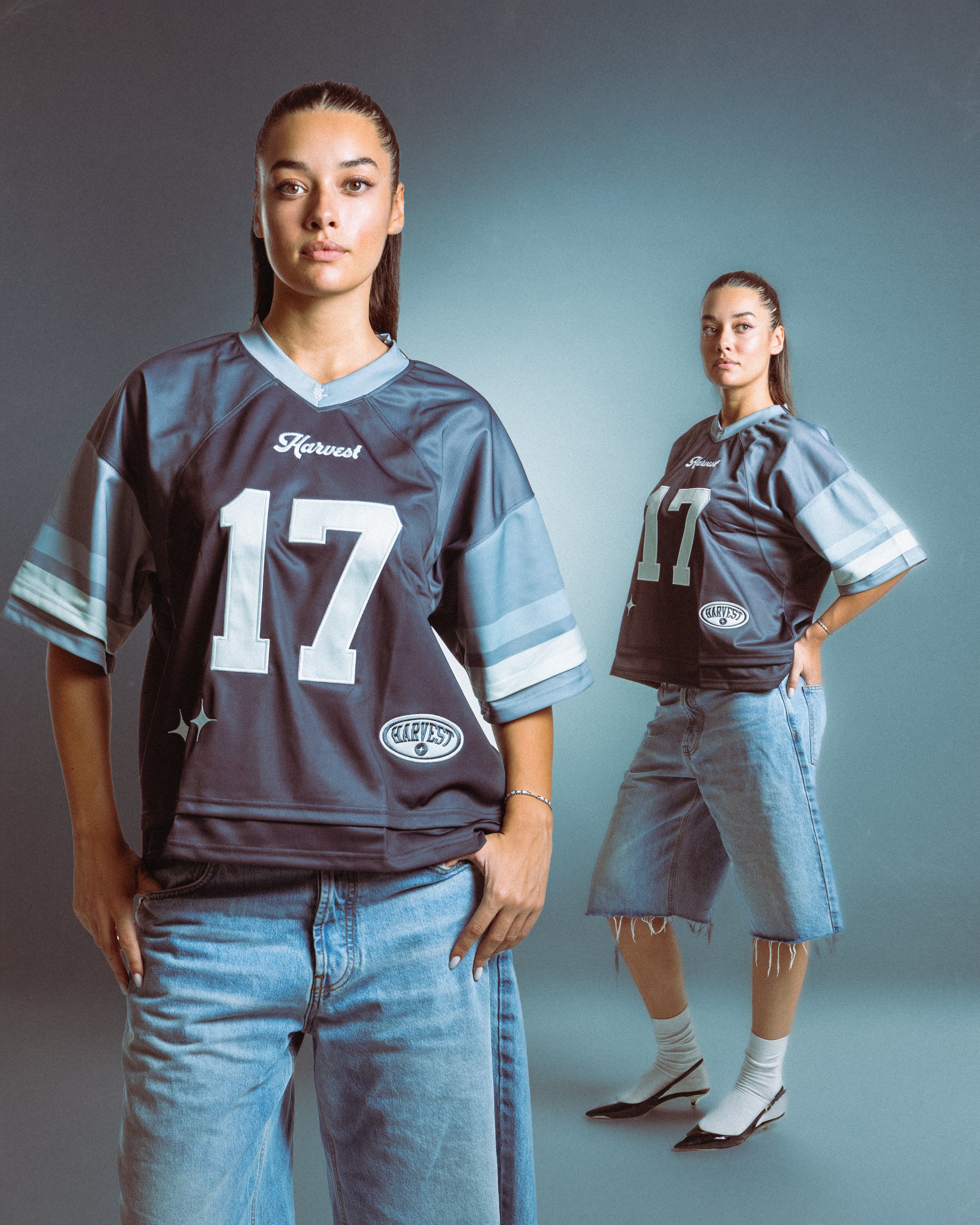 Triple Tone Grey American Football Jersey