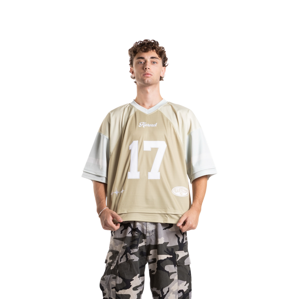 Triple Tone Cream American Football Jersey